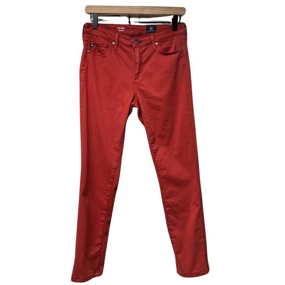 AG Adriano Goldschmied The Prima Cigarette Leg Ankle Pants Burnt Orange Size 27R - Picture 1 of 4